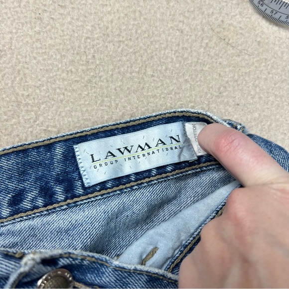 Vtg Lawman Jeans Womens 13 Straight Leg High Waist Medium Wash Western Cowgirl - Picture 8 of 11
